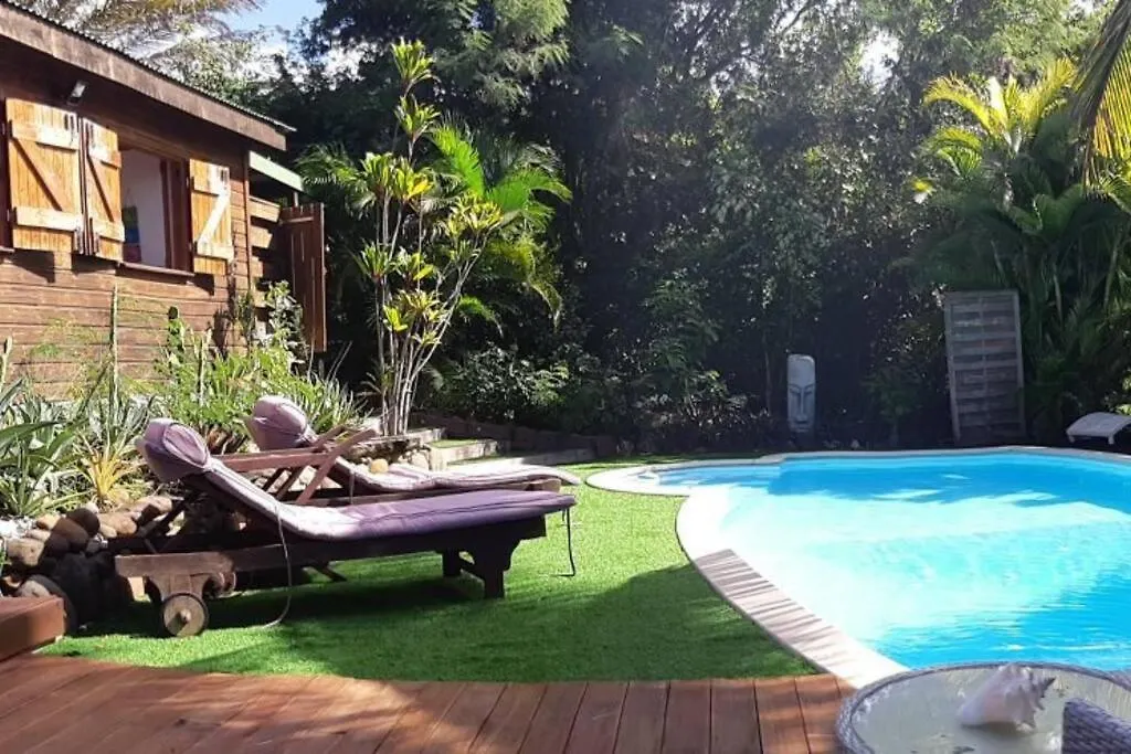 Holiday home Rare : Bungalow Bois Avec Piscine Privee , Gite Ti Plaisir Le Moule